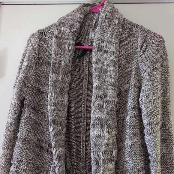 BCBGMAXAZRIA Jane Oversized Heavy Knit Sweater Cardigan Ruched Back Size S - Picture 2 of 16